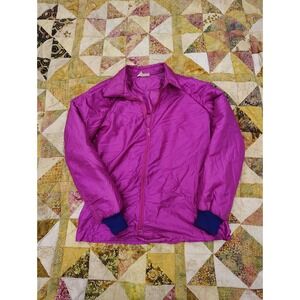 Ellesse Jacket Women's 8 (Med) Pink Nylon Windbreaker Track 80-90s Italy
